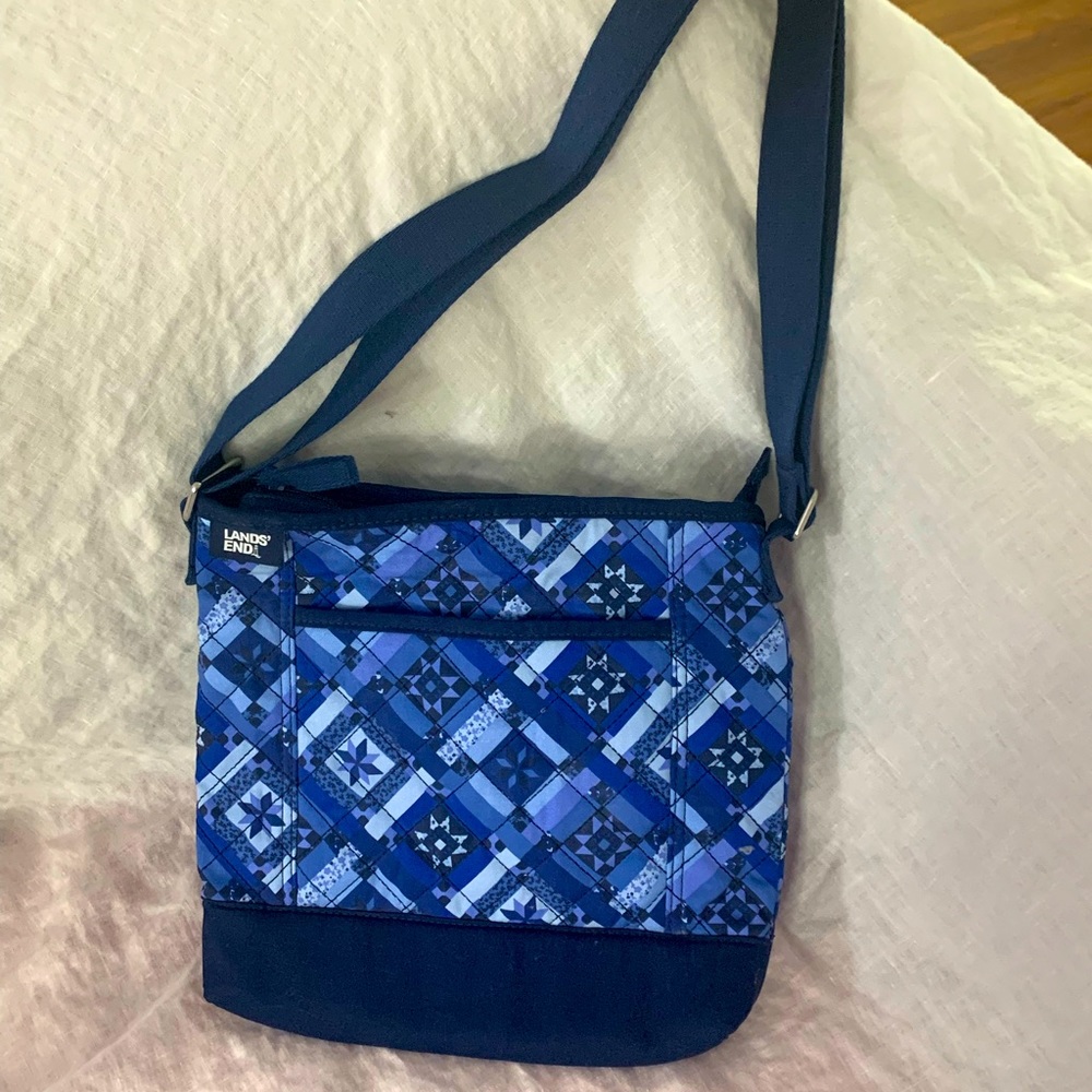 Lands End Quilted Crossbody Bag Purse Brand New
